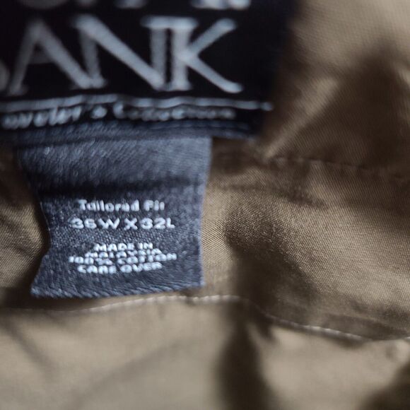 Jos. A. Bank Mens Pants Khaki Size 36Wx32L 100% Cotton Pockets Belt Loops Zipper - Picture 6 of 12